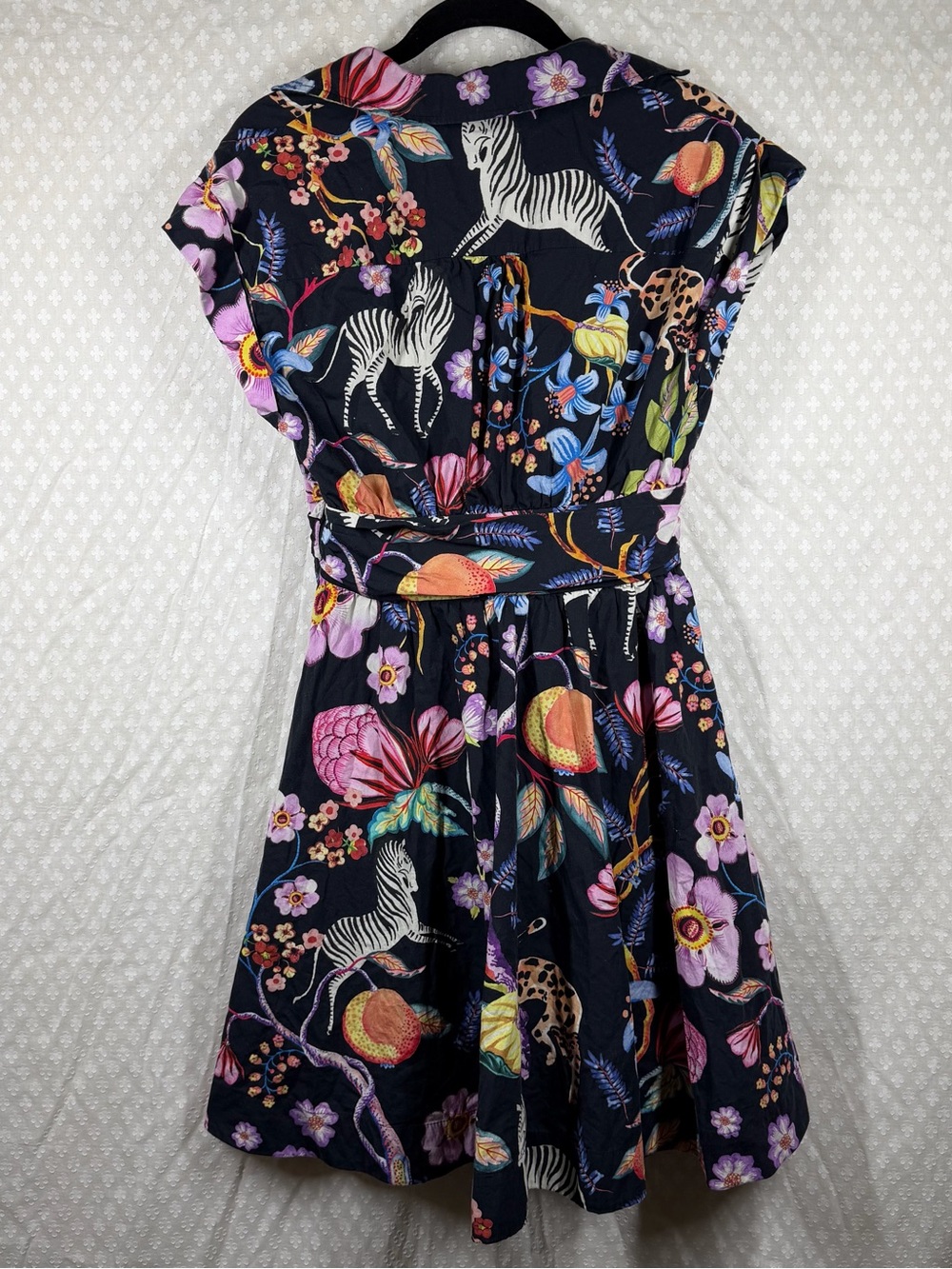 Anthropologie Maeve Multicolor Floral Zebra Print Fit Flare Dress - Picture 6 of 6